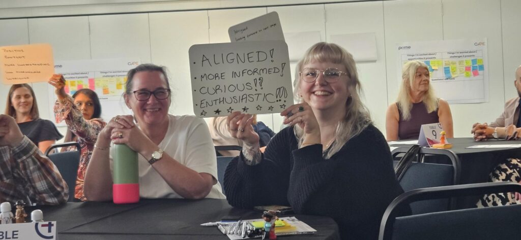 Team members at Prime Accountant's Group taking part in their company conference delivered by CAPE People Development.