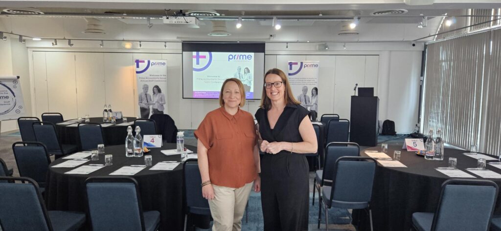 Lynsey Kitching, Director at CAPE People Development with Kerrie Givens, Associate Director at Prime Accountant's Group